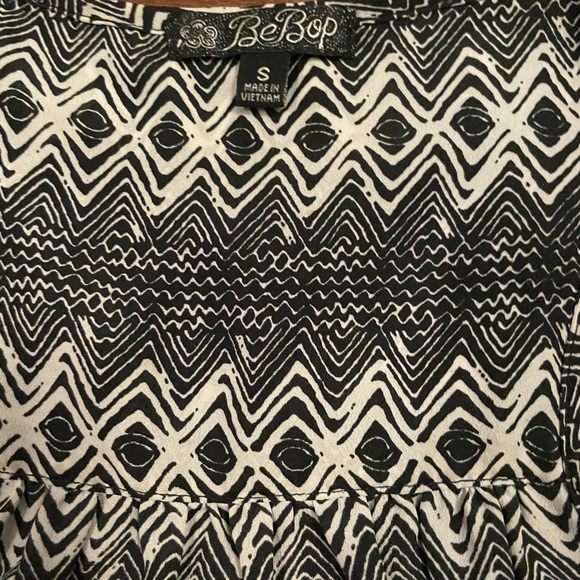 BeBop Black and White Zigzag Mini Dress - Picture 4 of 4